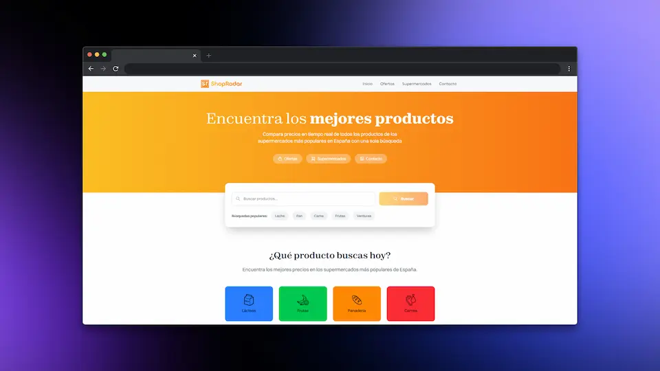 Captura de pantalla del proyecto /projects/ShopRadar.webp